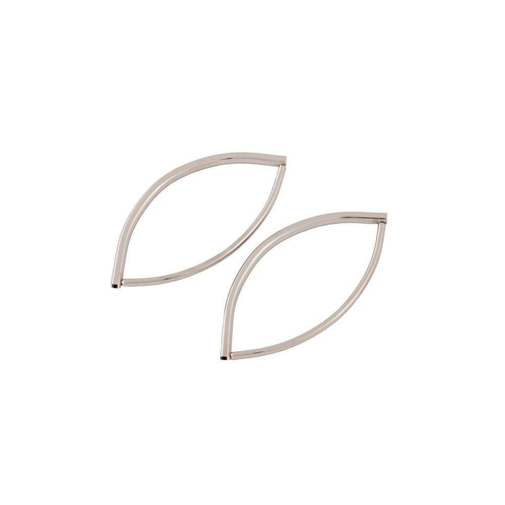 2 Taschengriffe Oval nickel-glänzend 2 Taschengriffe Oval nickel-glänzend