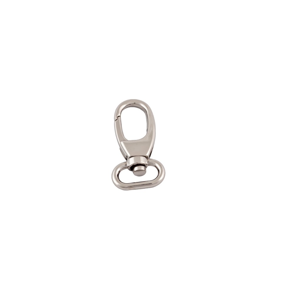 Karabinerhaken 55/20mm nickel-glänzend Karabinerhaken 55/20mm nickel-glänzend