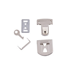 Großes Steckschloss mit Schlüssel für Taschen und Koffer