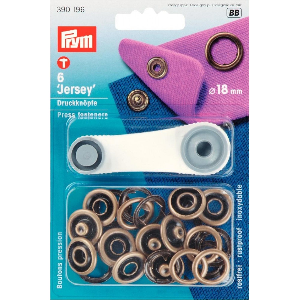 Druckknöpfe für Jersey 18 mm Druckknöpfe für Jersey 18 mm