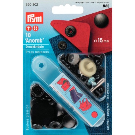 Druckknöpfe für Anorak rot 15 mm