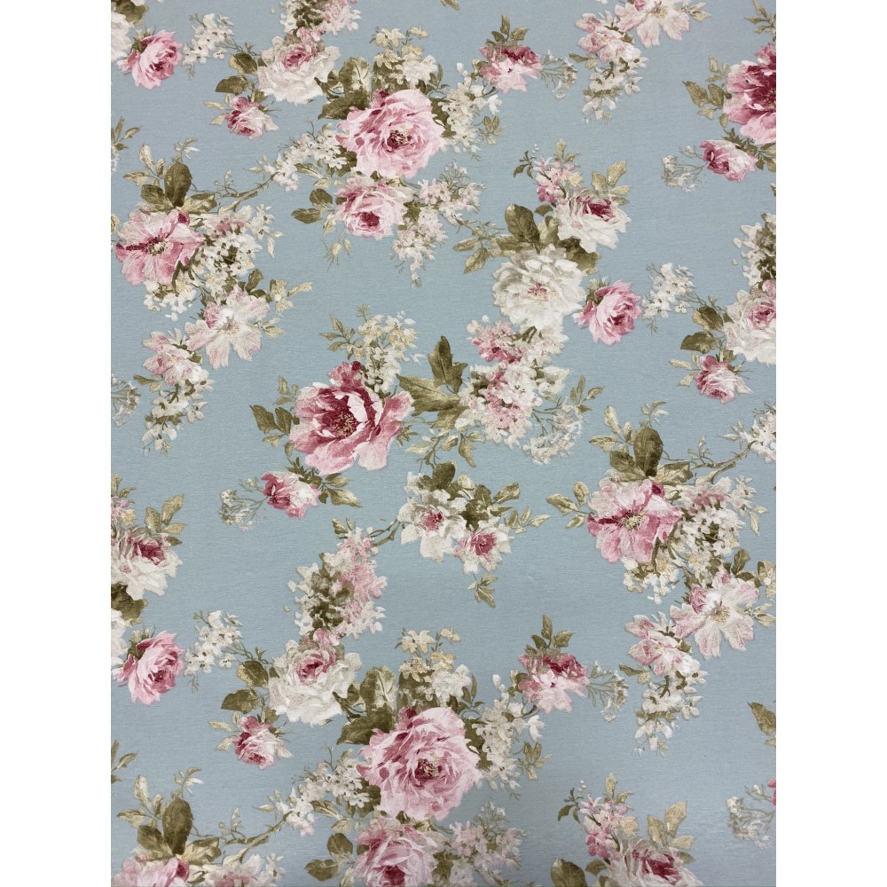 Dekostoff Rosen blau Dekostoff Rosen blau