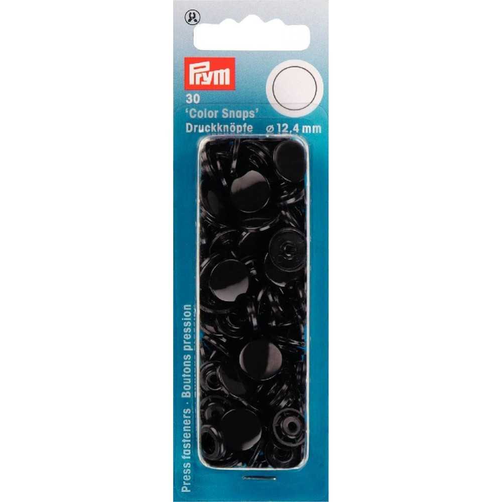 Druckknöpfe Color Snaps 12,4 mm Schwarz Druckknöpfe Color Snaps 12,4 mm Schwarz