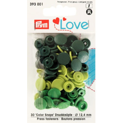 Druckknöpfe Color Snaps 12,4 mm Apfelgrün Grün Petrol