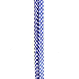 Hochwertiges Baumwollschrägband in vielen Formen und Farben - blau kariert