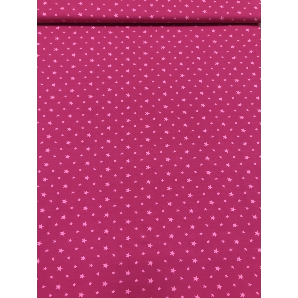 Jersey Sterne Muster pink Jersey Sterne Muster pink