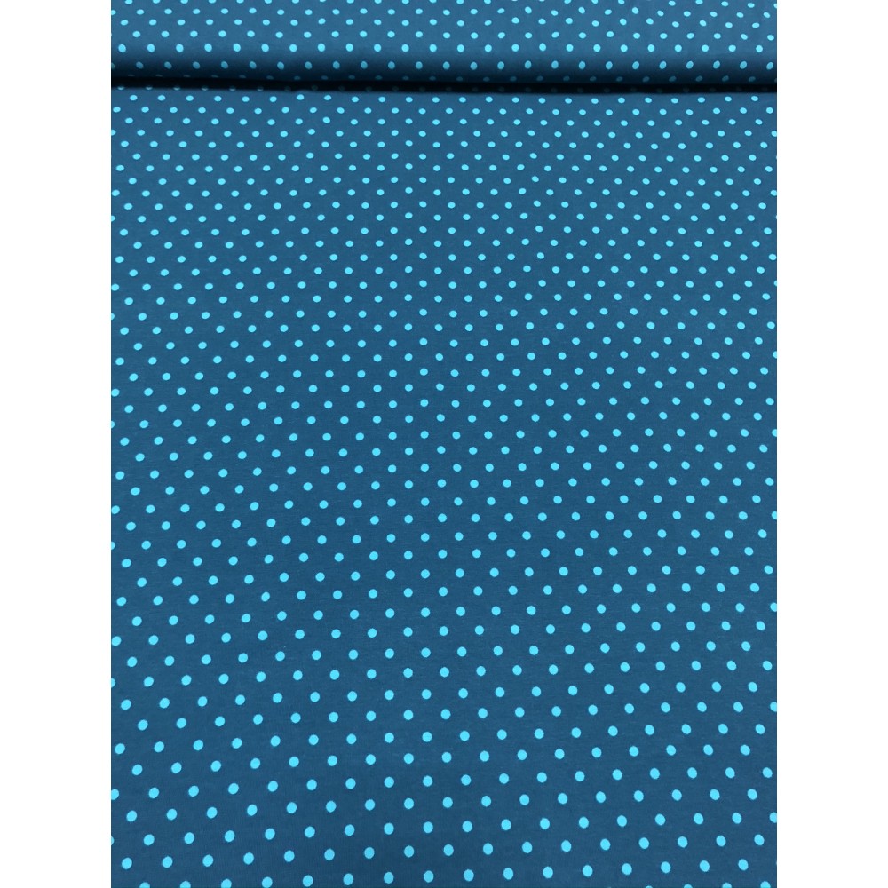 Jersey Punkte Muster blau
