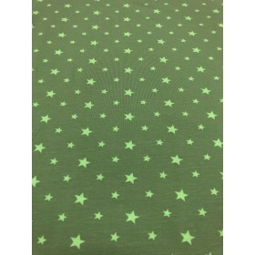 Jersey Sterne Muster grün