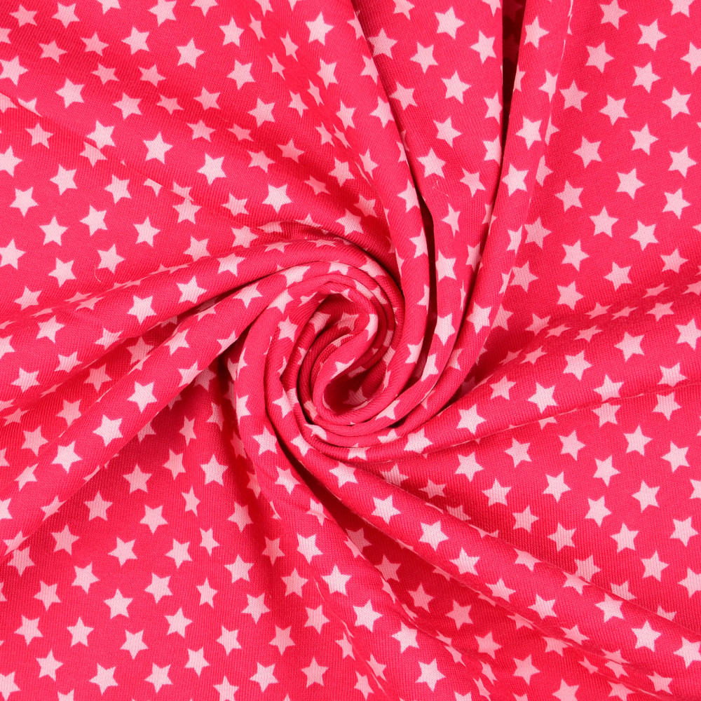 Sweatstoff Sterne pink Sweatstoff Sterne pink
