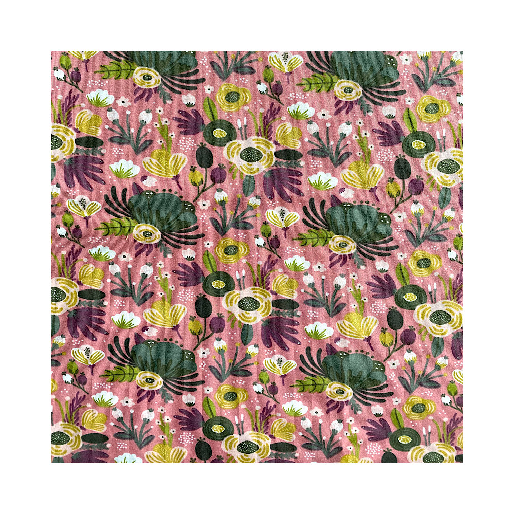 Jersey Blumen Rosa Jersey Blumen Rosa