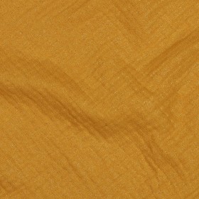 Musselin Stoff Uni mit Glitzer- Senfgelb – 9 Farben – 100% Baumwolle