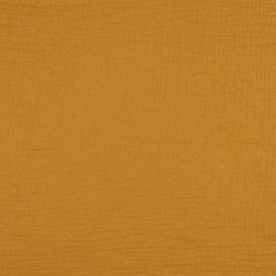 Musselin Stoff Uni mit Glitzer- Senfgelb – 9 Farben – 100% Baumwolle