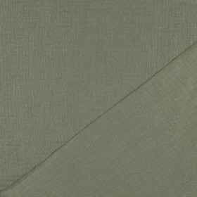 Musselin Stoff Uni mit Glitzer - Olivegrün – 9 Farben – 100% Baumwolle
