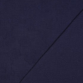 Bestickter Musselin mit Blumen Double Gauze 100 % Baumwolle