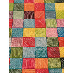 Hochwertiger Korkstoff bunte Quadrate– DIY, Möbel & Dekor