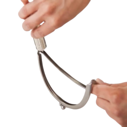 Clip 086/A4 16x10cm mit 12mm Ringösen nickel-glänzend