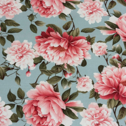 Dekostoff , Leinenstoff, Baumwollstoff Blätter