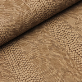 Kunstleder Schlangenlederimitat Sand