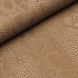 Kunstleder Schlangenlederimitat Sand