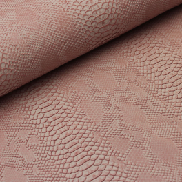 Kunstleder Schlangenimitat Pink