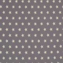 ⭐ Sternenstoff Grau-Weiß – Baumwolle, Oeko-Tex ⭐