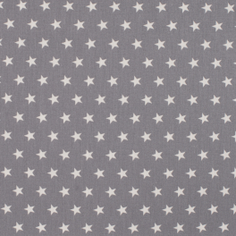⭐ Sternenstoff Grau-Weiß – Baumwolle, Oeko-Tex ⭐