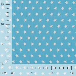 ⭐ Sternenstoff Blau-Weiß – Baumwolle, Oeko-Tex ⭐