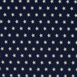 ⭐ Sternenstoff Navy-Weiß – Baumwolle, Oeko-Tex ⭐