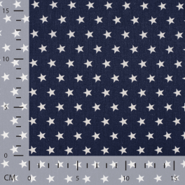 ⭐ Sternenstoff Navy-Weiß – Baumwolle, Oeko-Tex ⭐
