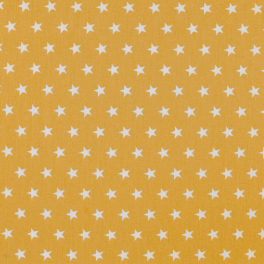 ⭐ Sternenstoff Ochre-Weiß – Baumwolle, Oeko-Tex ⭐