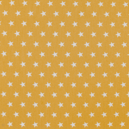 ⭐ Sternenstoff Ochre-Weiß – Baumwolle, Oeko-Tex ⭐