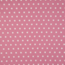Baumwoll-Popeline Minimals „daisy“ Star Altrosa-White | Oeko-Tex Stoff