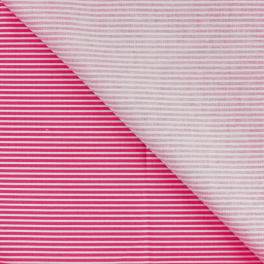 Baumwoll-Popeline Stripes Fuchsia-Weiß | Oeko-Tex Baumwollstoff
