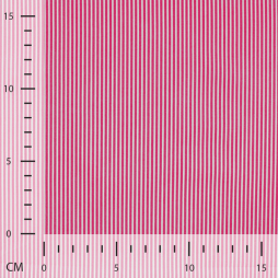 Baumwoll-Popeline Stripes Fuchsia-Weiß | Oeko-Tex Baumwollstoff