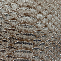 Kunstleder Schlangenimitat Metallic Bronze | Hochwertiges Metallic Kunstleder