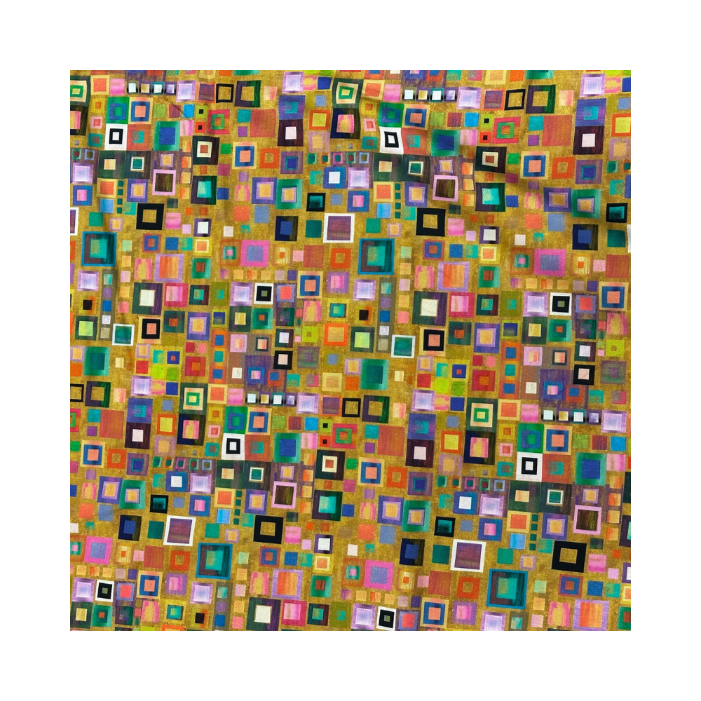 Deko- & Canvasstoff „Bunte Quadrate“ | Moderner Stoff in kräftigen Farben