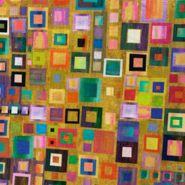 Deko- & Canvasstoff „Bunte Quadrate“ | Moderner Stoff in kräftigen Farben