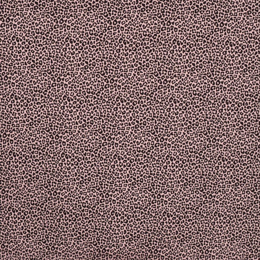 Jersey Stoff Leopard Poudre | Oeko-Tex Baumwolljersey mit Leopardenmuster