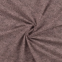 Jersey Stoff Leopard Poudre | Oeko-Tex Baumwolljersey mit Leopardenmuster