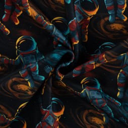 Alpenfleece Astronauten | Warmer Space Stoff für Hoodies & Kinderkleidung