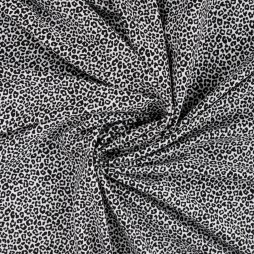 Leopardenmuster Jersey Ecru | Oeko-Tex | Weicher Baumwoll-Jersey