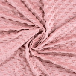 Minky Heart Polarfleece Old Rose – Kuscheliger Fleece Stoff ab 50 cm