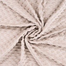 Minky Heart Polarfleece Sand – Kuscheliger Fleece Stoff ab 50 cm