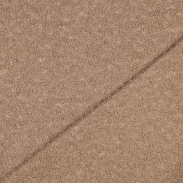 Bouclé Stoff Taupe – strukturierter Strickstoff ab 50 cm