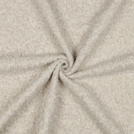 Bouclé Stoff Beige Meliert – strukturierter Strickstoff ab 50 cm