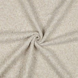 Bouclé Stoff Beige Meliert – strukturierter Strickstoff ab 50 cm