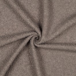 Bouclé Stoff Grau – strukturierter Strickstoff ab 50 cm