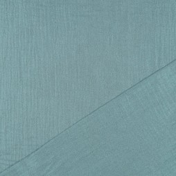 Musselin Stoff Grün mit Glitzer Baumwolle Meterware