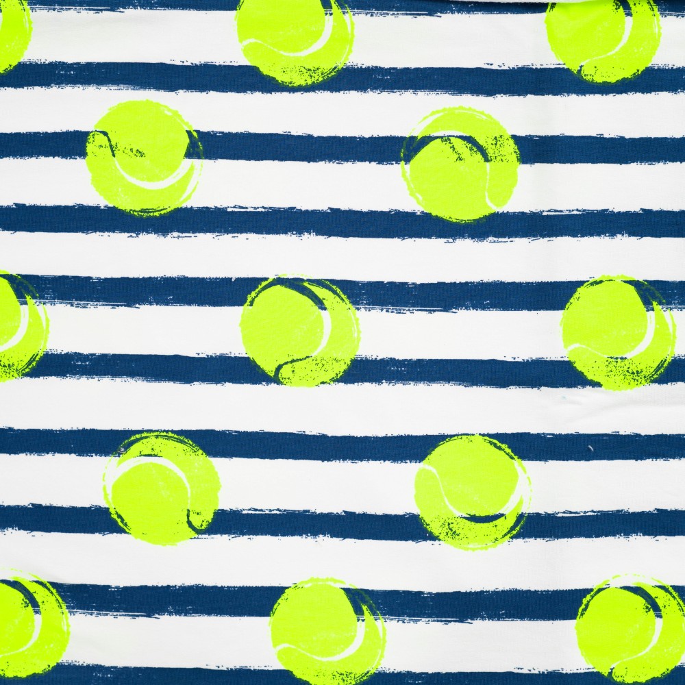 French Terry Neon Tennis | Kinderstoff | qjutie Box Edition 3