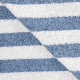 Frottee Stoff blau weiß gestreift Meterware